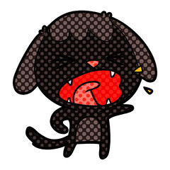 cute cartoon dog barking