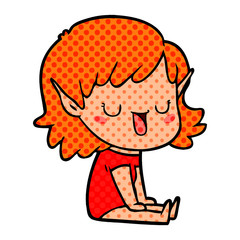 cartoon elf girl
