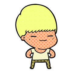 cartoon smug boy