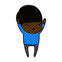 happy cartoon boy