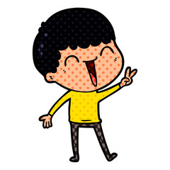 cartoon happy man