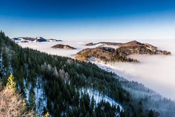 Blick von der Belchenflu(e), in der Schweiz