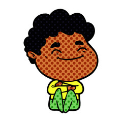 cartoon friendly man