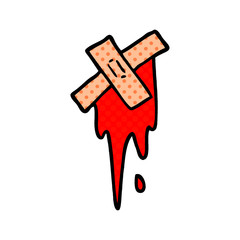 cartoon cut and sticking plaster