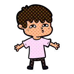 cartoon man confused