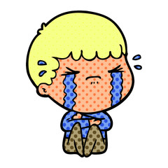 cartoon man crying