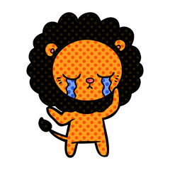 crying cartoon lion