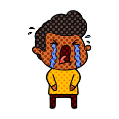 cartoon crying man