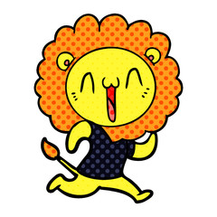 happy cartoon lion