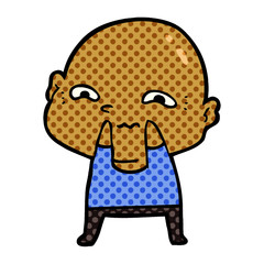 Obraz premium cartoon creepy guy