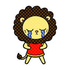 crying cartoon lion