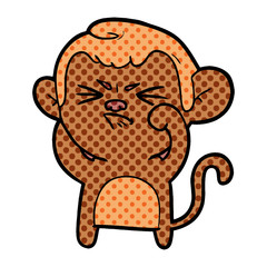 cartoon angry monkey