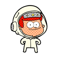 happy astronaut cartoon