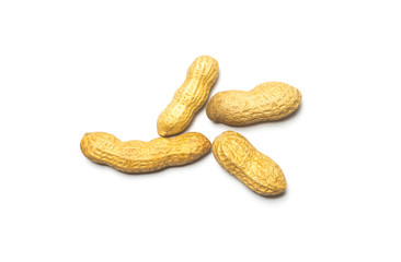 Peanuts isolated on white background