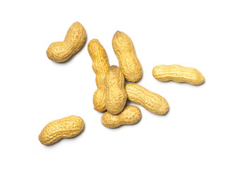 Peanuts isolated on white background