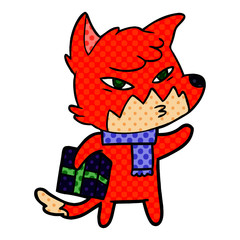 clever cartoon fox