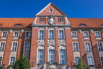 Fototapeta na wymiar Marshal's of Regional Assembly Office and Administrative Court building in Olsztyn, Poland