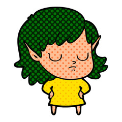 cartoon elf girl