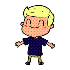 cartoon friendly man