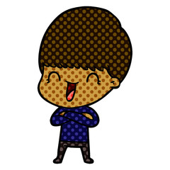 Obraz premium happy cartoon boy