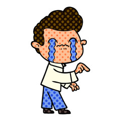 cartoon man crying