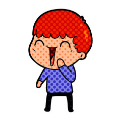 cartoon happy man