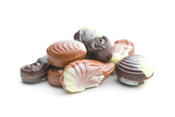 Sweet chocolate seashells.