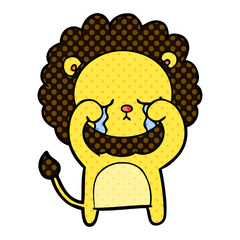 crying cartoon lion