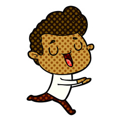 happy cartoon man