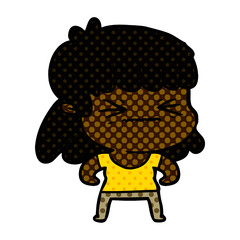 cartoon angry girl