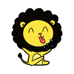 happy cartoon lion
