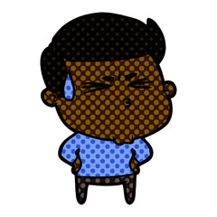 cartoon frustrated man