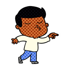 cartoon model guy pouting