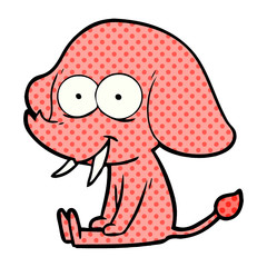 happy cartoon elephant