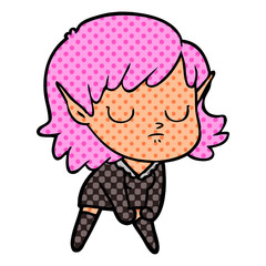 cartoon elf girl