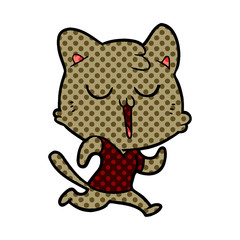 cartoon cat singing