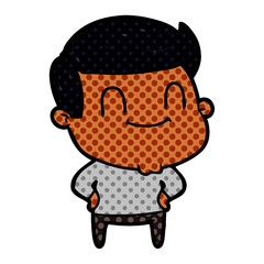 cartoon happy man