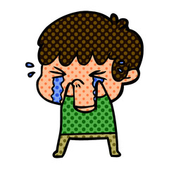 cartoon boy crying