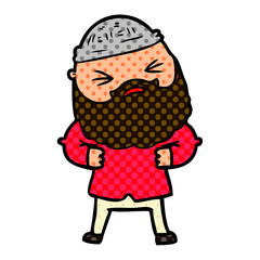 cartoon man with beard