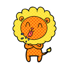 happy cartoon lion