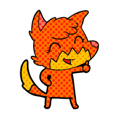 happy cartoon fox