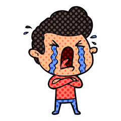 cartoon crying man