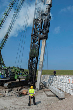 NOP Windpark in aanbouw