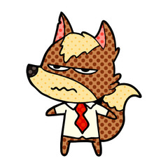 cartoon annoyed wolf