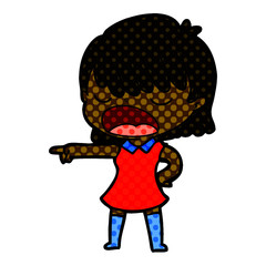 cartoon woman talking loudly