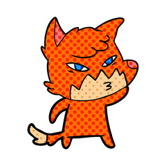 clever cartoon fox