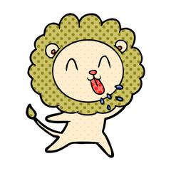 happy cartoon lion