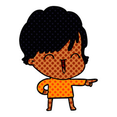 cartoon laughing woman