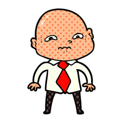 cartoon nervous man