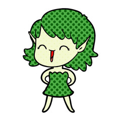 cartoon elf girl